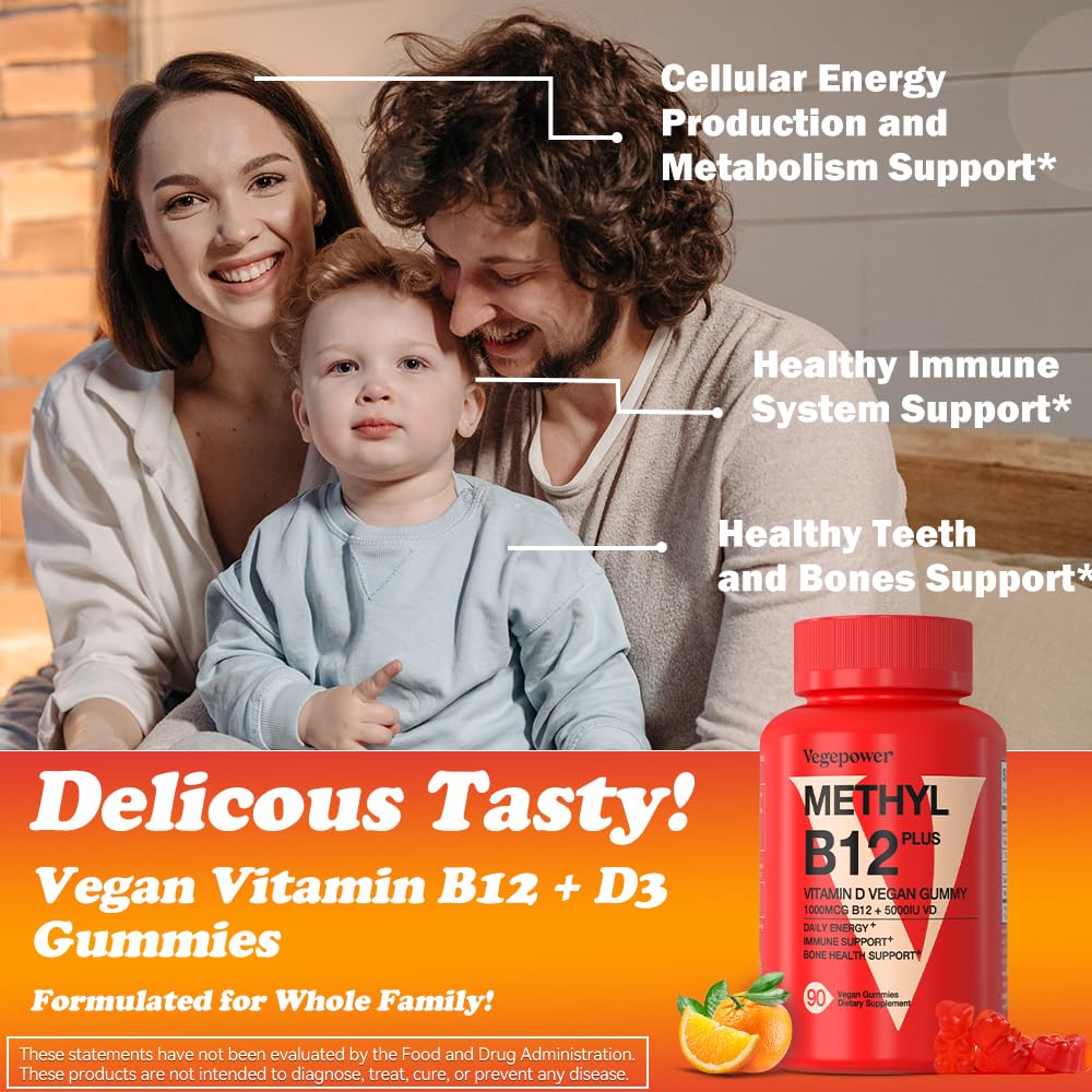 Packshot of Vegan D3 + B12 Gummies