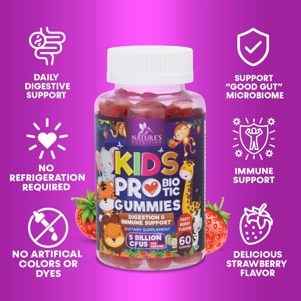 Vegan, gluten-free, soy-free and dairy-free kids probiotic labeling