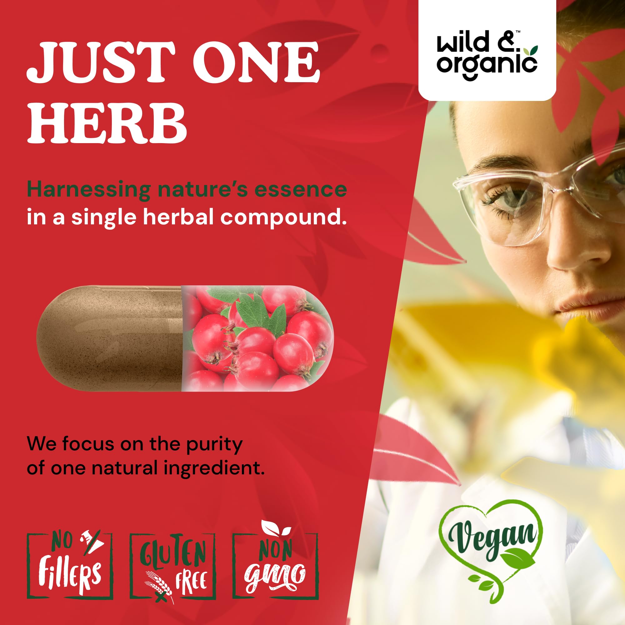 Vegan, non-GMO formula with no artificial additives or fillers.