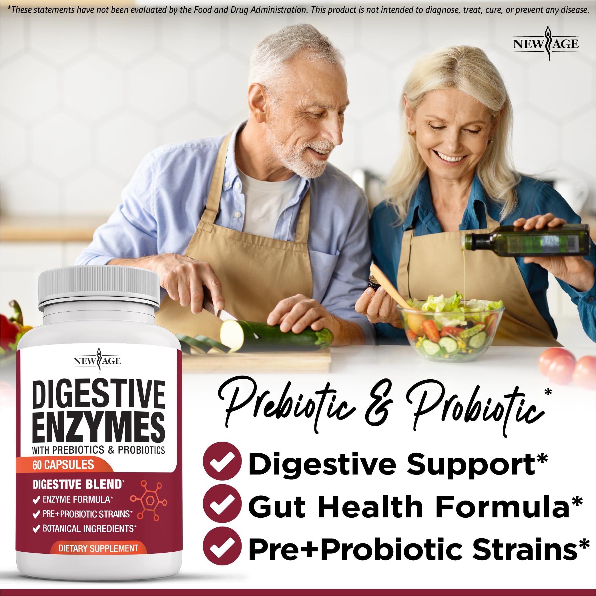 Vegan-friendly digestive supplement with no artificial additives
