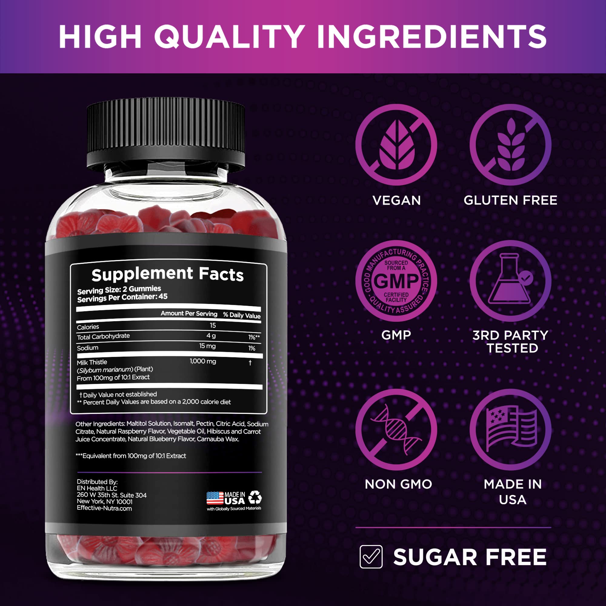 Vegan and Gluten-Free Milk Thistle Gummies