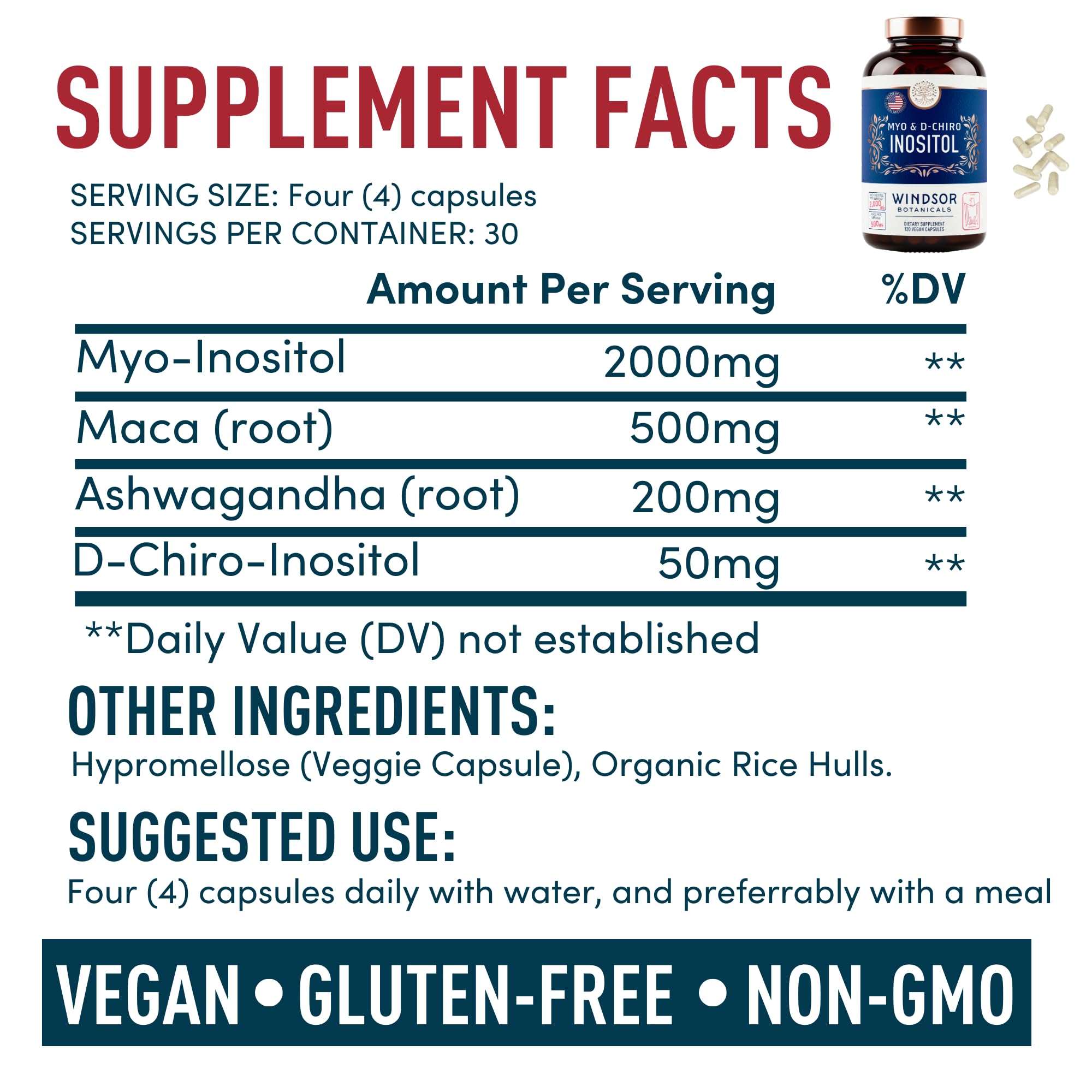 Vegan, gluten-free, non-GMO capsules