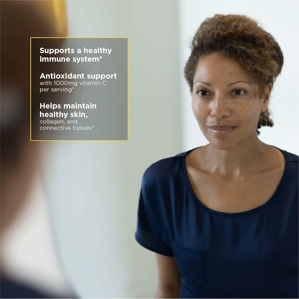 Packaging for vegan and gluten-free Buffered Vitamin C