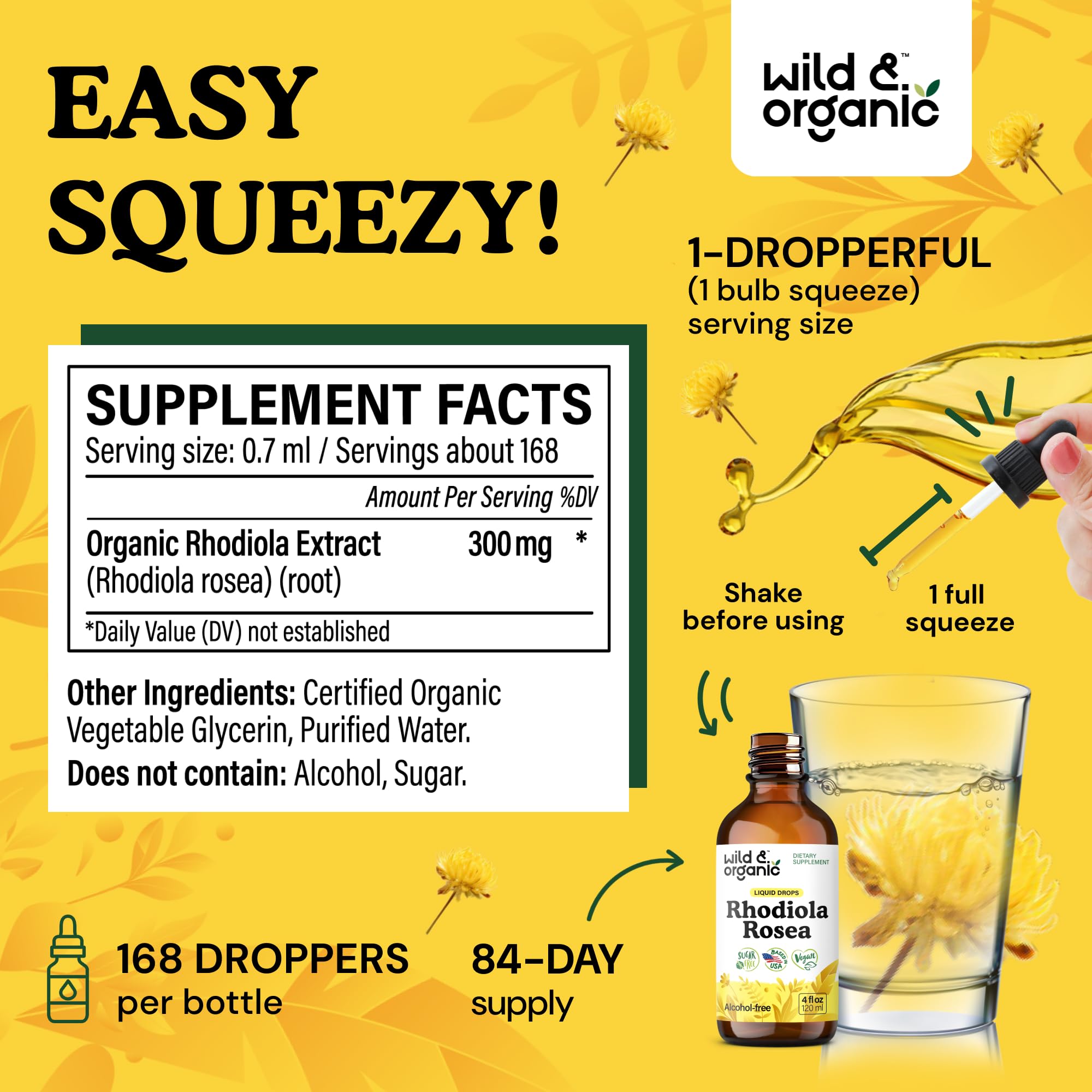 Label showing vegan and GMO-free formula