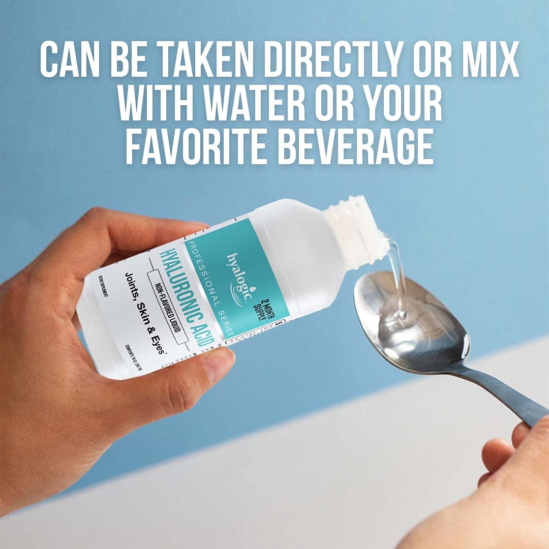 Vegan hyaluronic acid liquid supplement bottle