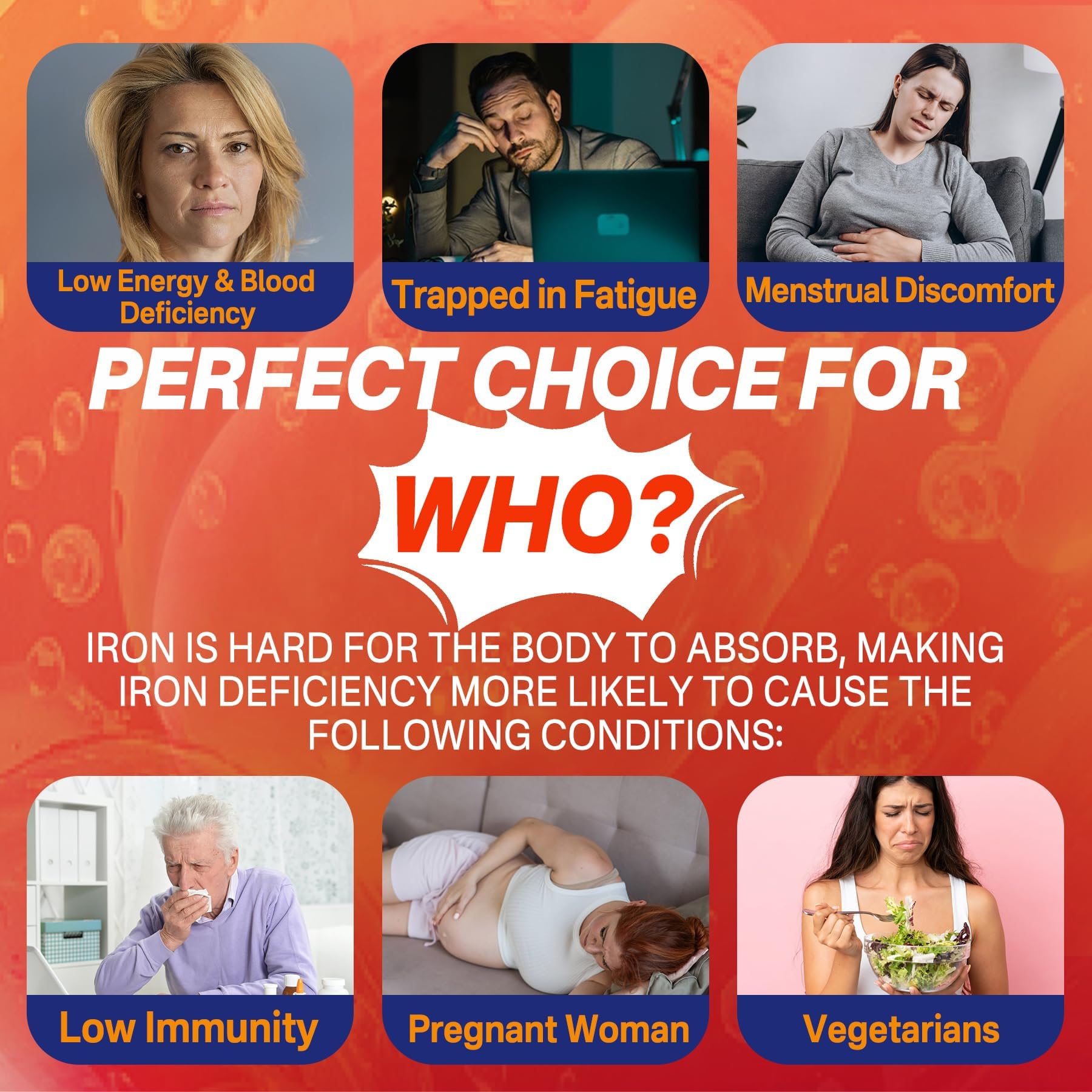 Ingredients list for vegan iron gummies including vitamins and turmeric