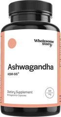 Front view of Vegan KSM-66 Ashwagandha Capsules bottle, 60-count