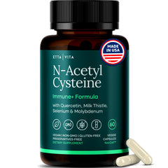 Vegan NAC 600mg liver detox with quercetin and milk thistle