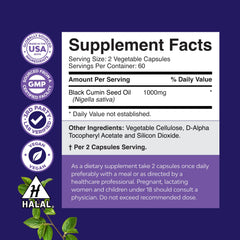 Vegan Nigella Sativa oil capsules