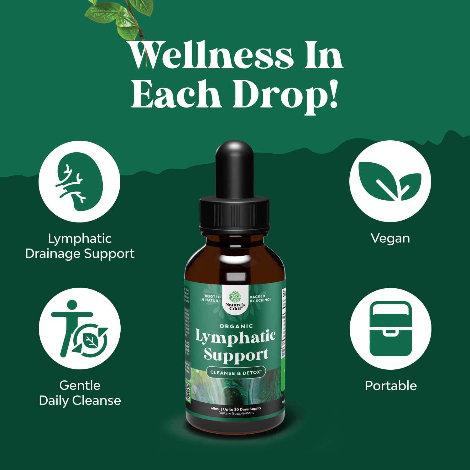 Vegan, non-GMO, alcohol-free and sugar-free label