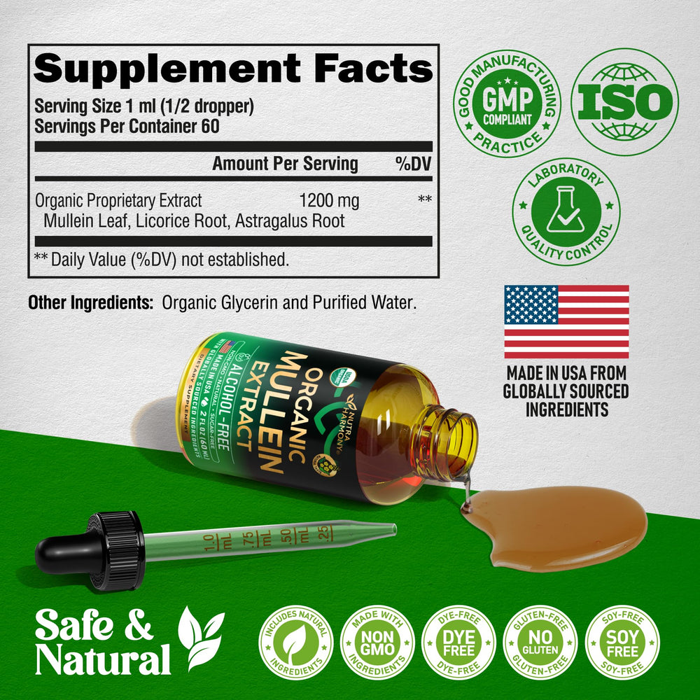 Vegan, Non-GMO, alcohol-free and sugar-free formula