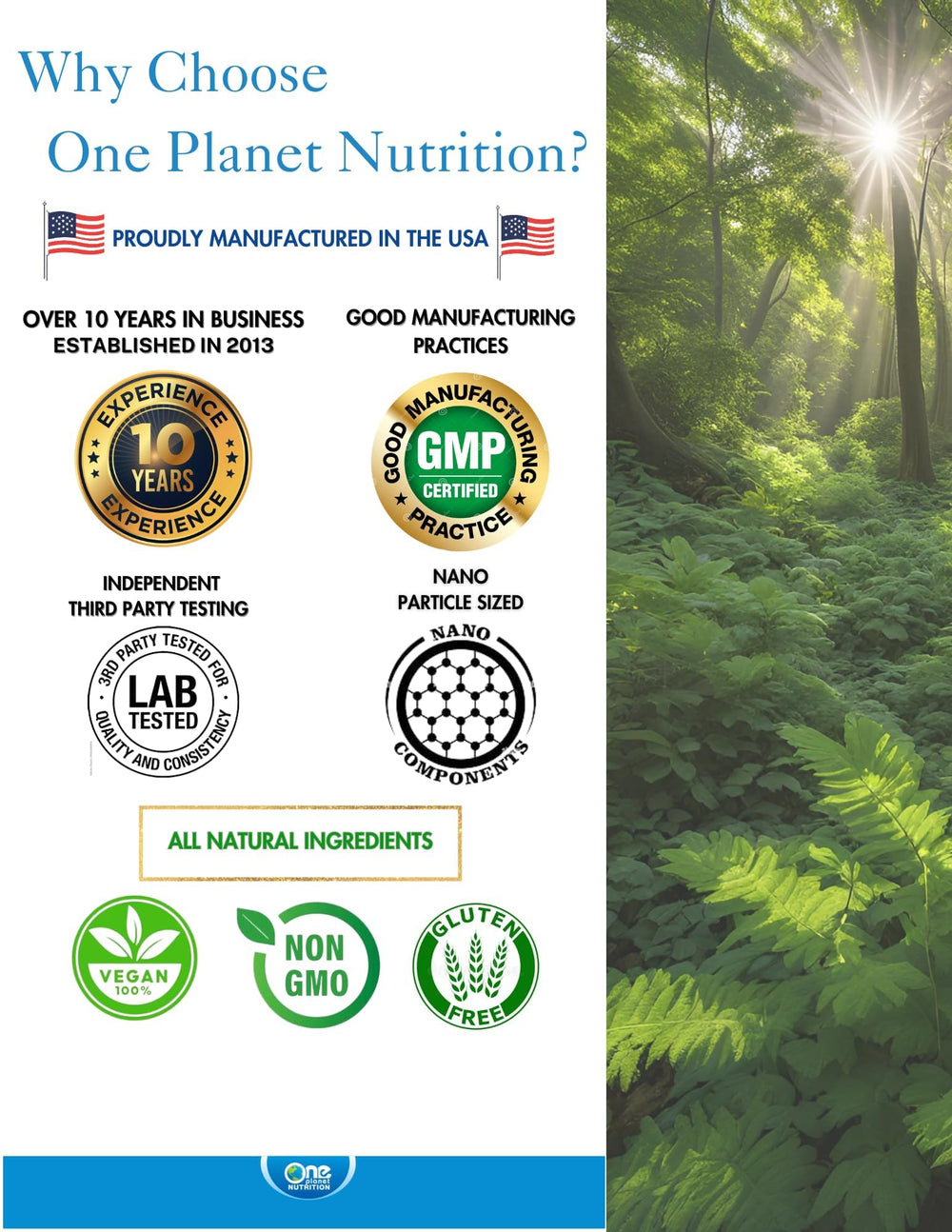 Vegan non GMO gluten free capsule bottle
