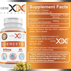 Vegan, Non-GMO, Gluten-Free Quercetin capsules