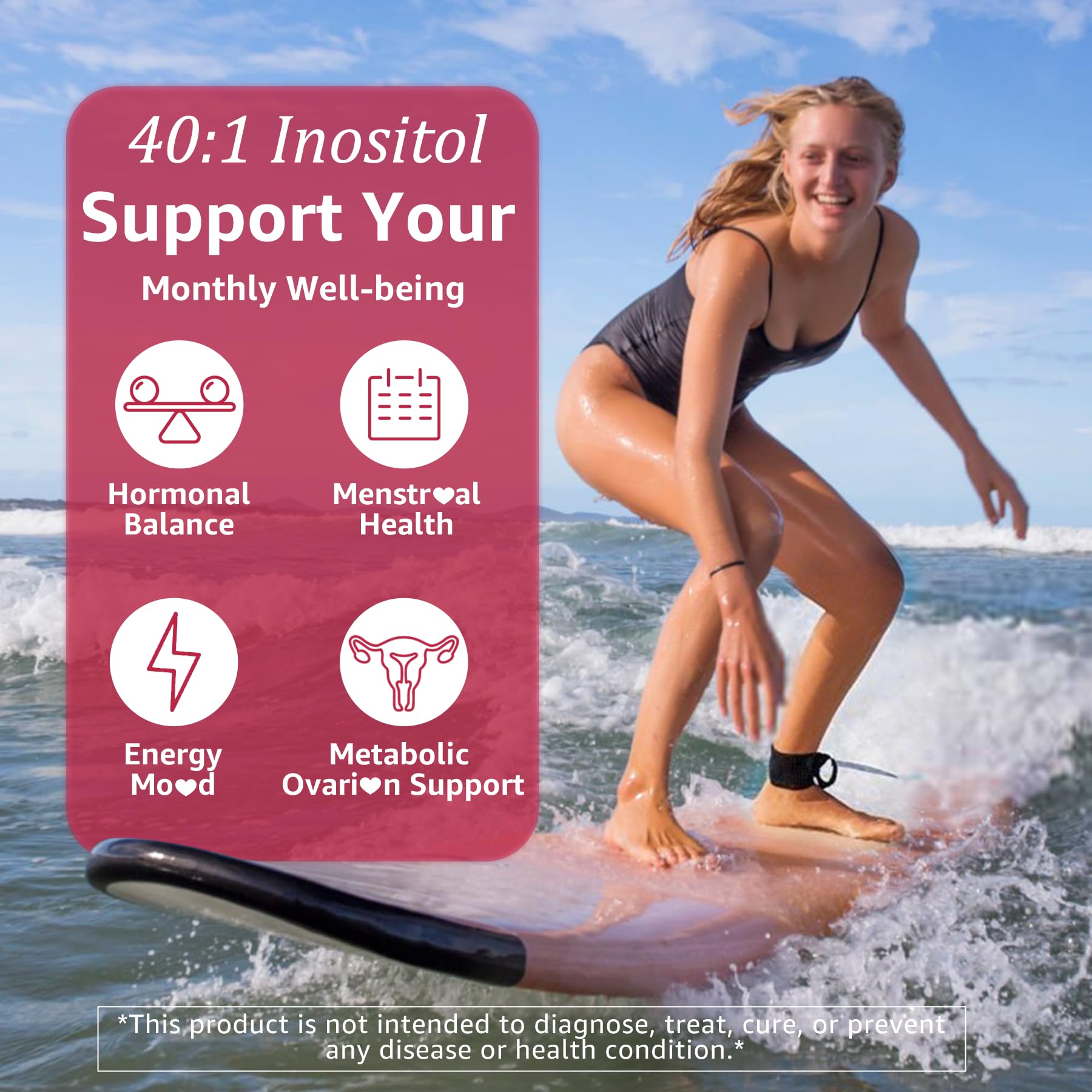 Vegan, non-GMO, gluten-free ovarian health supplement.