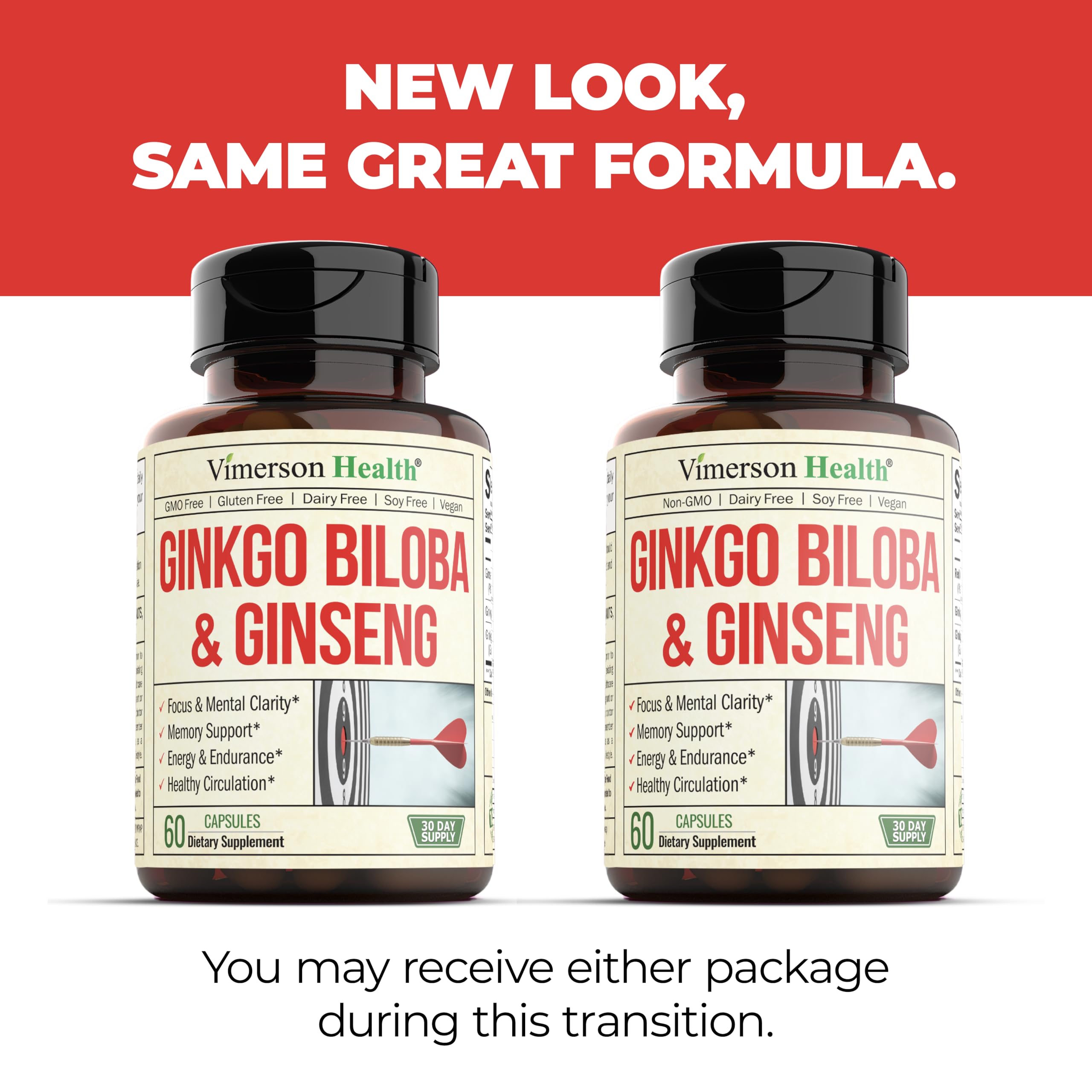 Vegan, non-GMO, gluten-free label on bottle