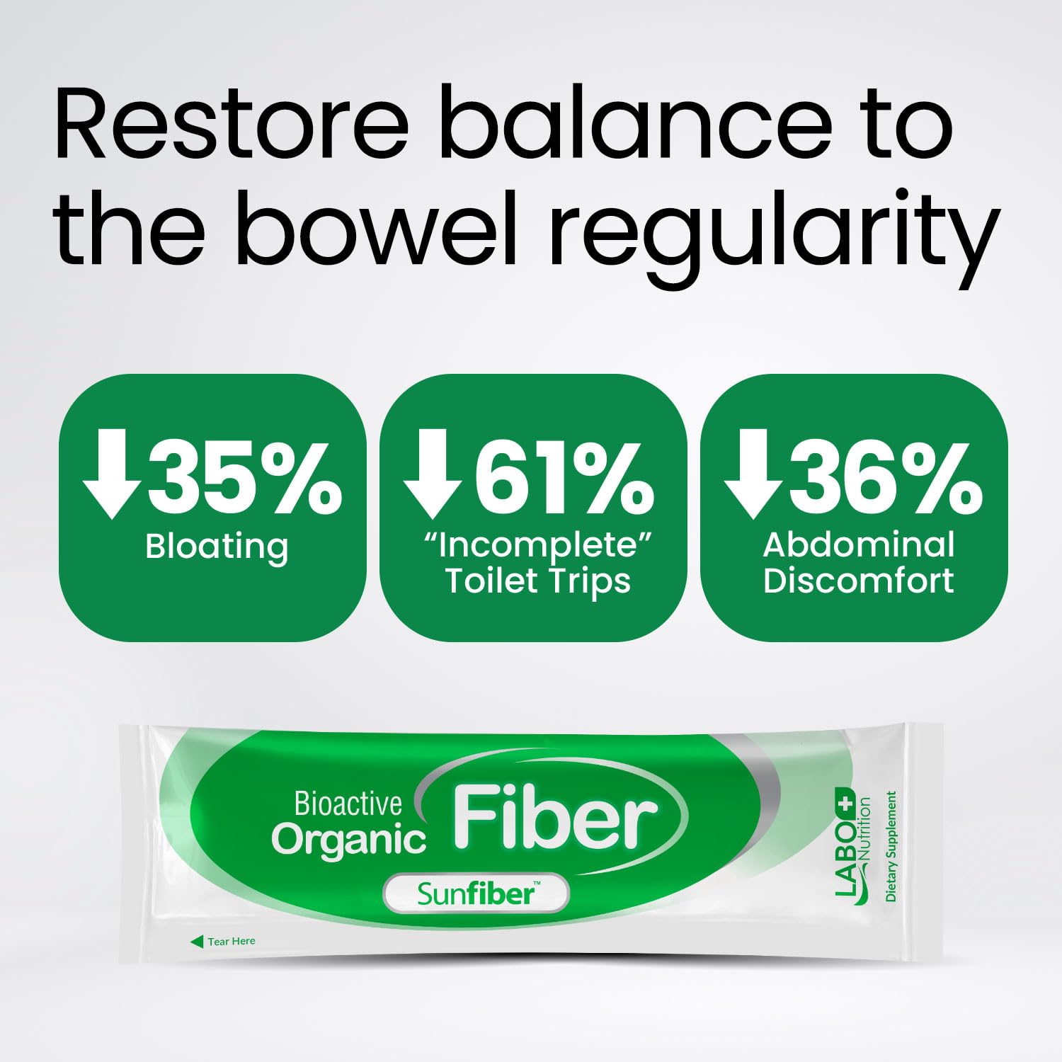 Vegan and non-GMO clean-label Sunfiber fiber label image
