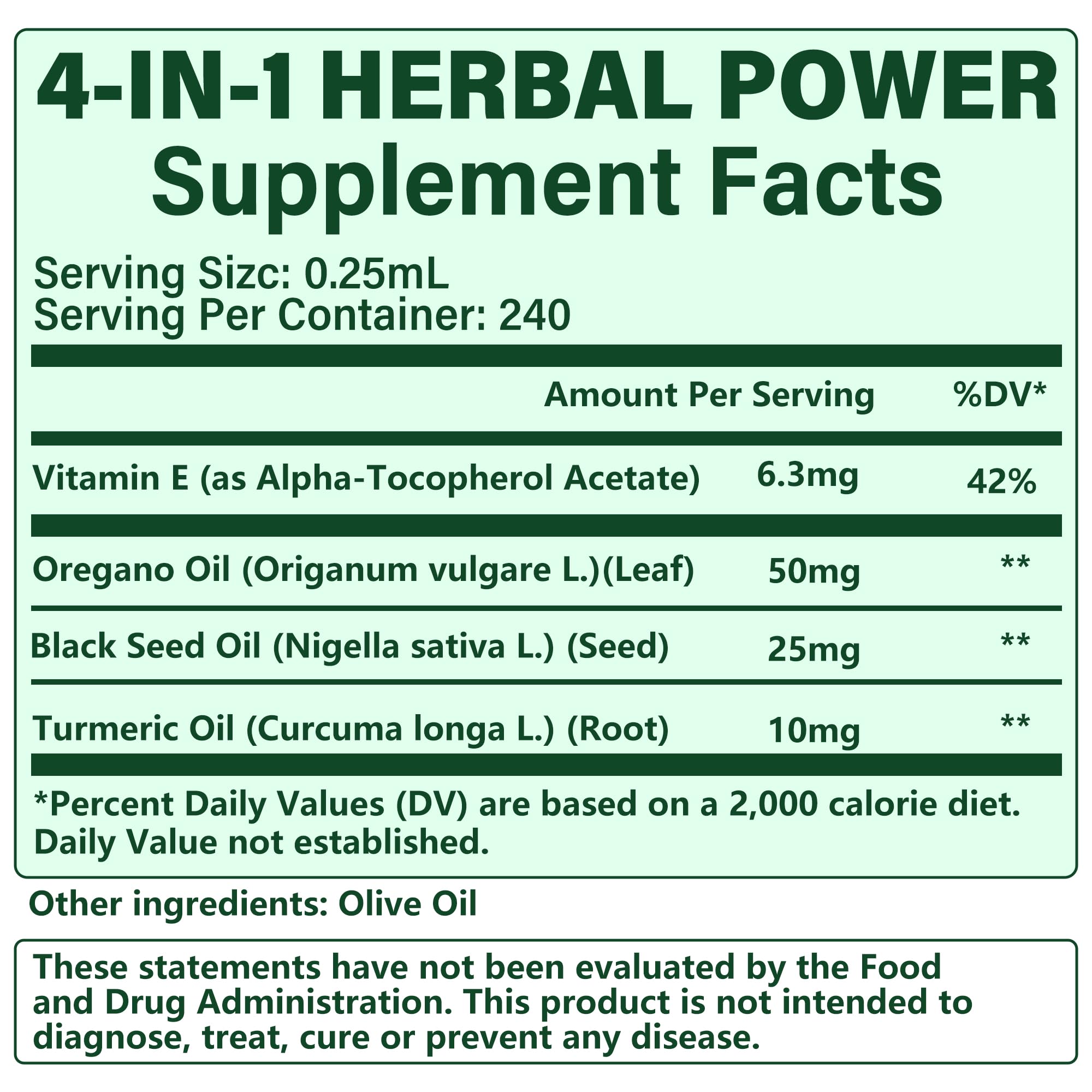 Vegan, non-GMO, sugar-free herbal supplement ingredients.