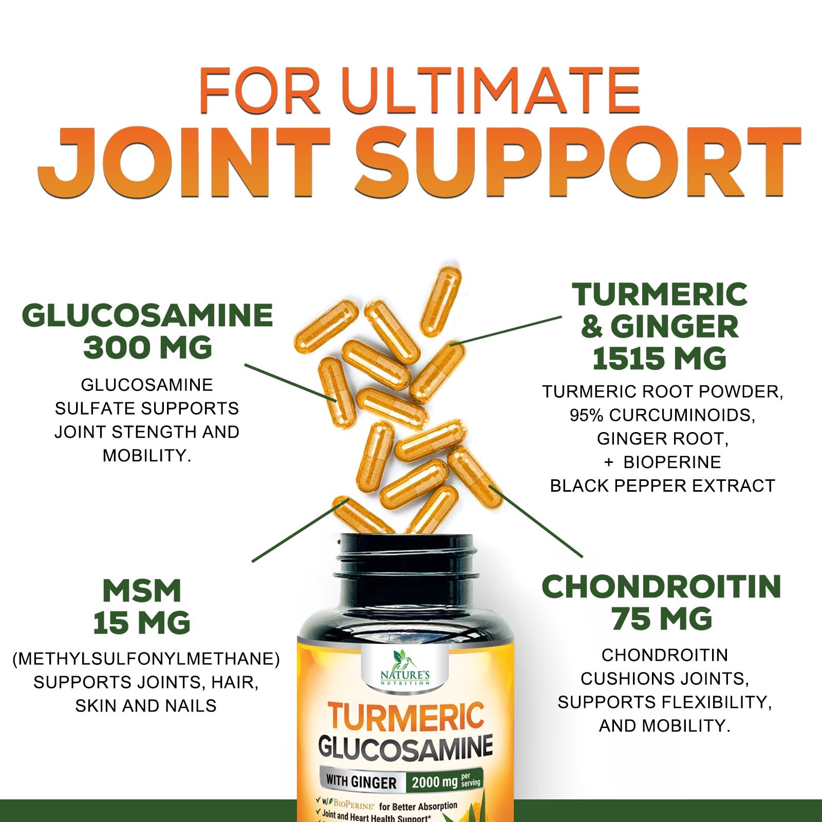 Vegan, non-GMO turmeric curcumin supplement
