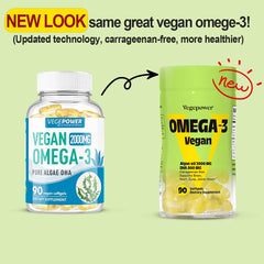 90-count bottle of vegan algae DHA softgels