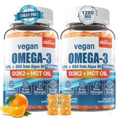 Vegan Omega-3 Gummies hero image featuring algae-based omega-3