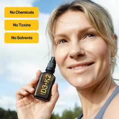 Label highlighting vegan, plant-based Vitamin D3 and K2 ingredients sourced from lichen