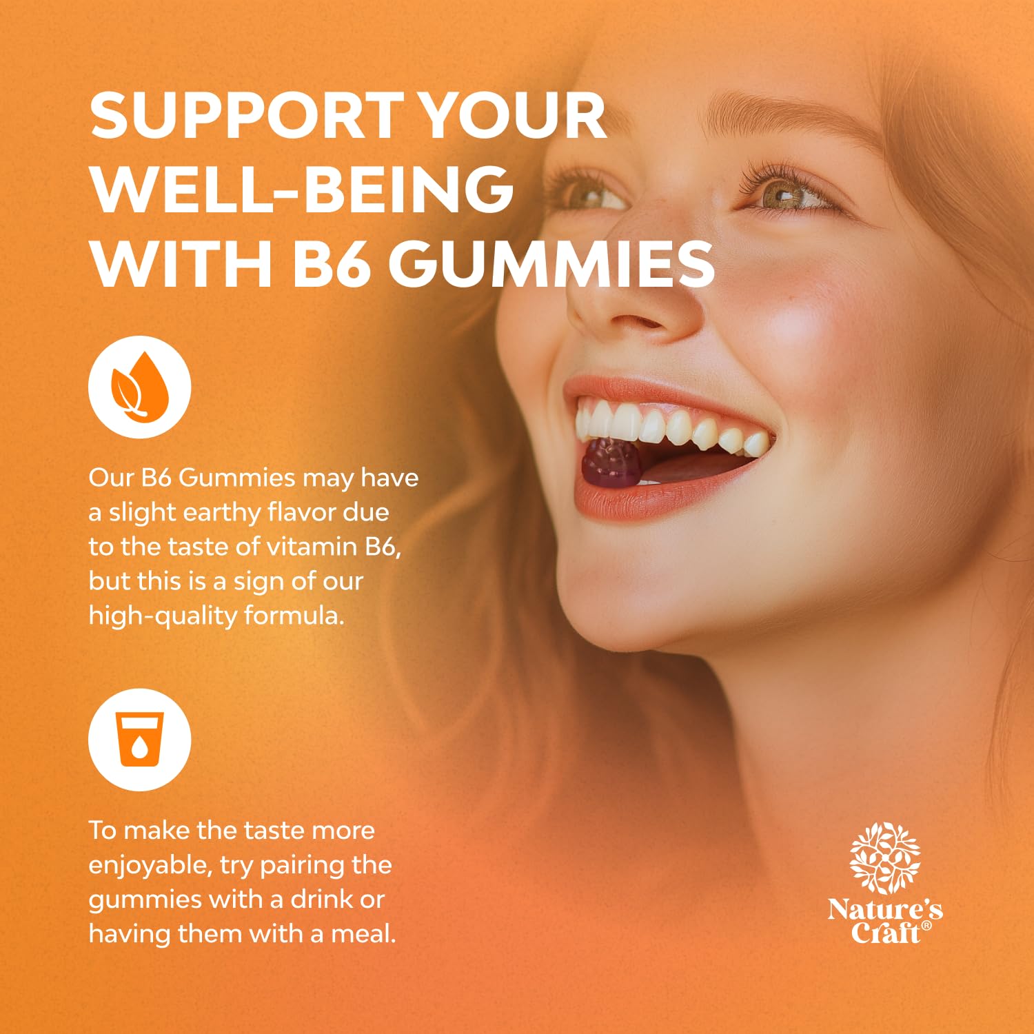 Vegan vitamin B6 gummies packaging label