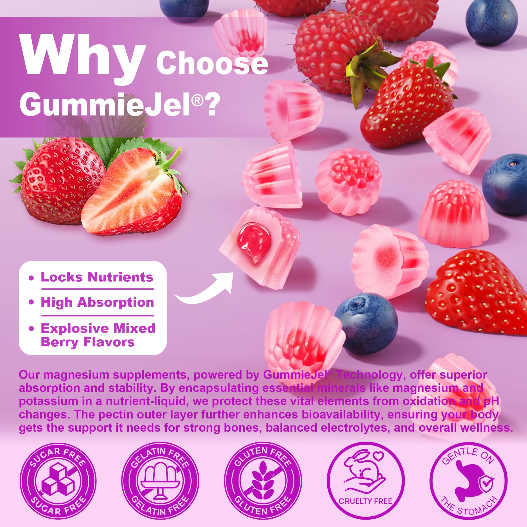 Vegan, sugar-free magnesium gummies