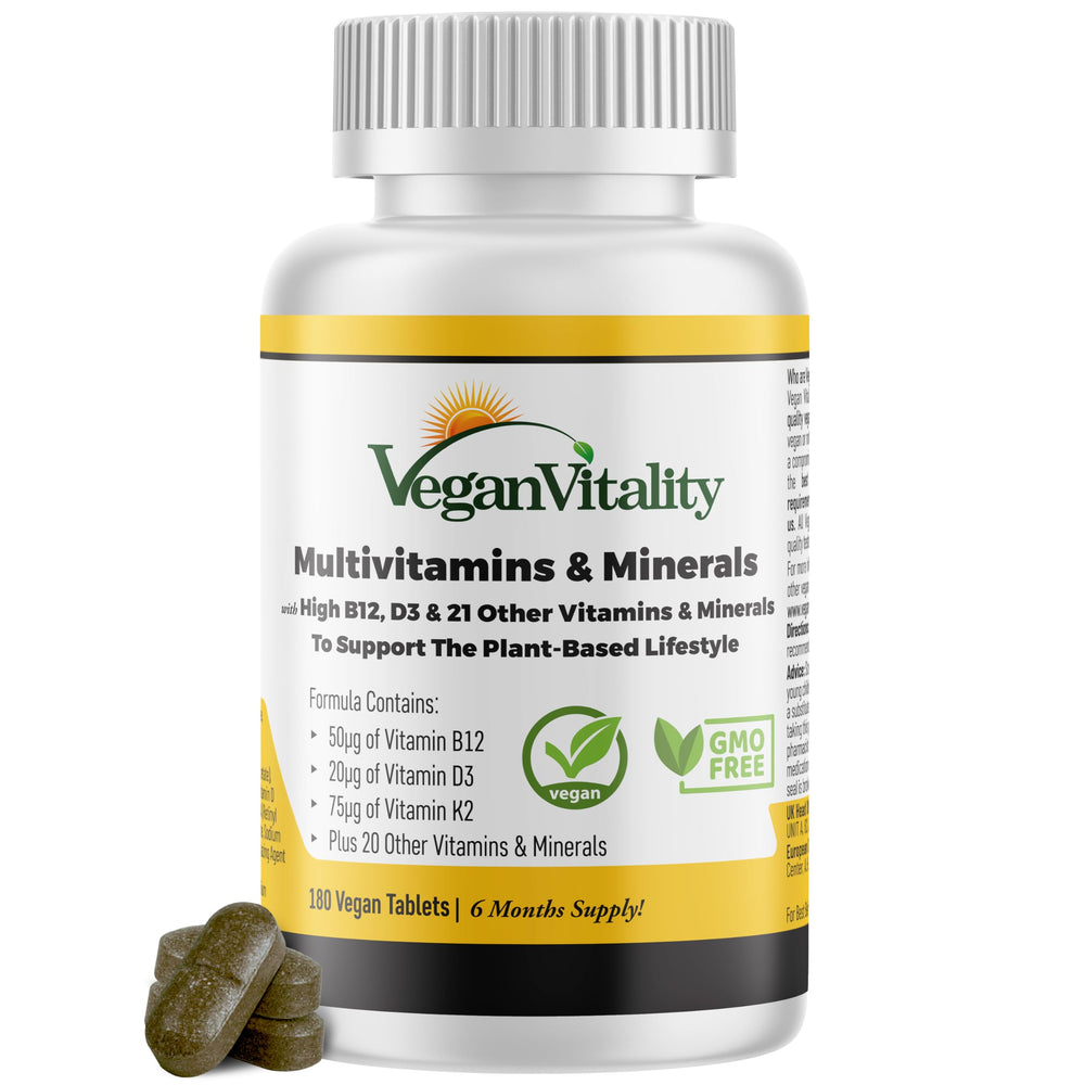 Vegan Vitality multivitamins for women and men – 180 tablets, 6 months