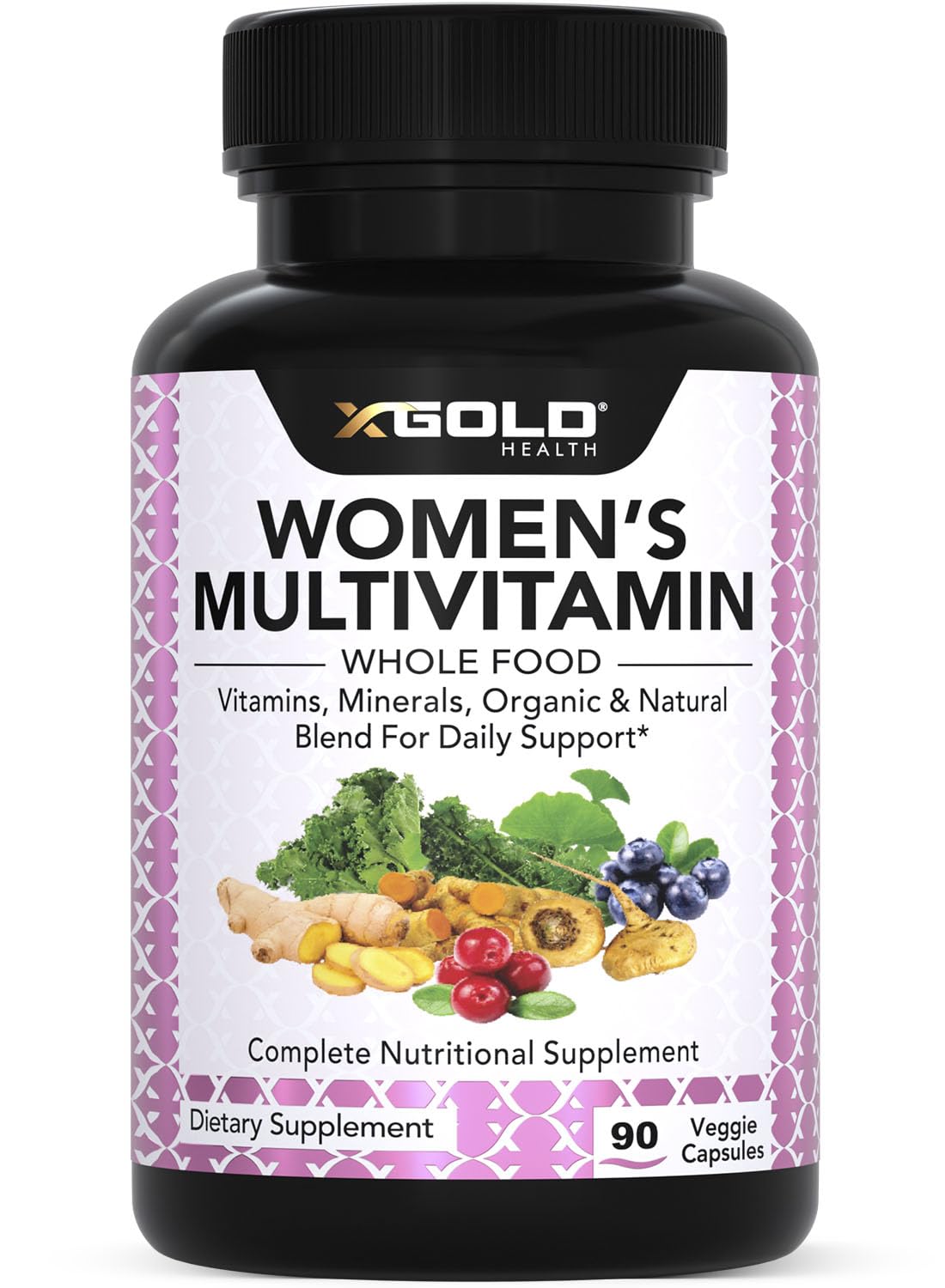 Vegan Women's Daily Multivitamin 50+ bottle with 90 capsules