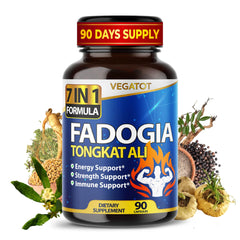 VEGATOT 7in1 high-potency bottle showing concentrated energy formula.