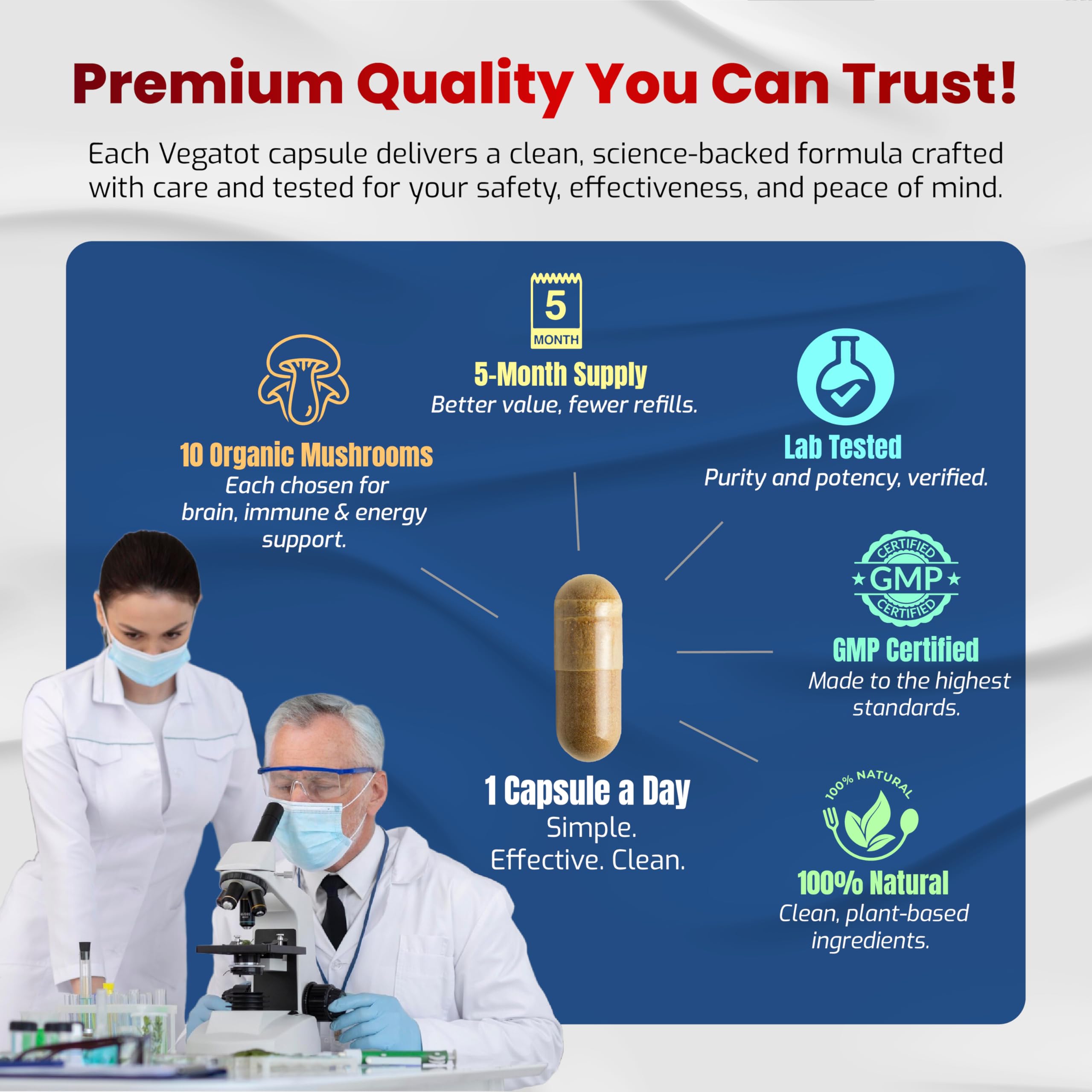 Turkey Tail mushroom ingredient in Vegatot 10 in 1