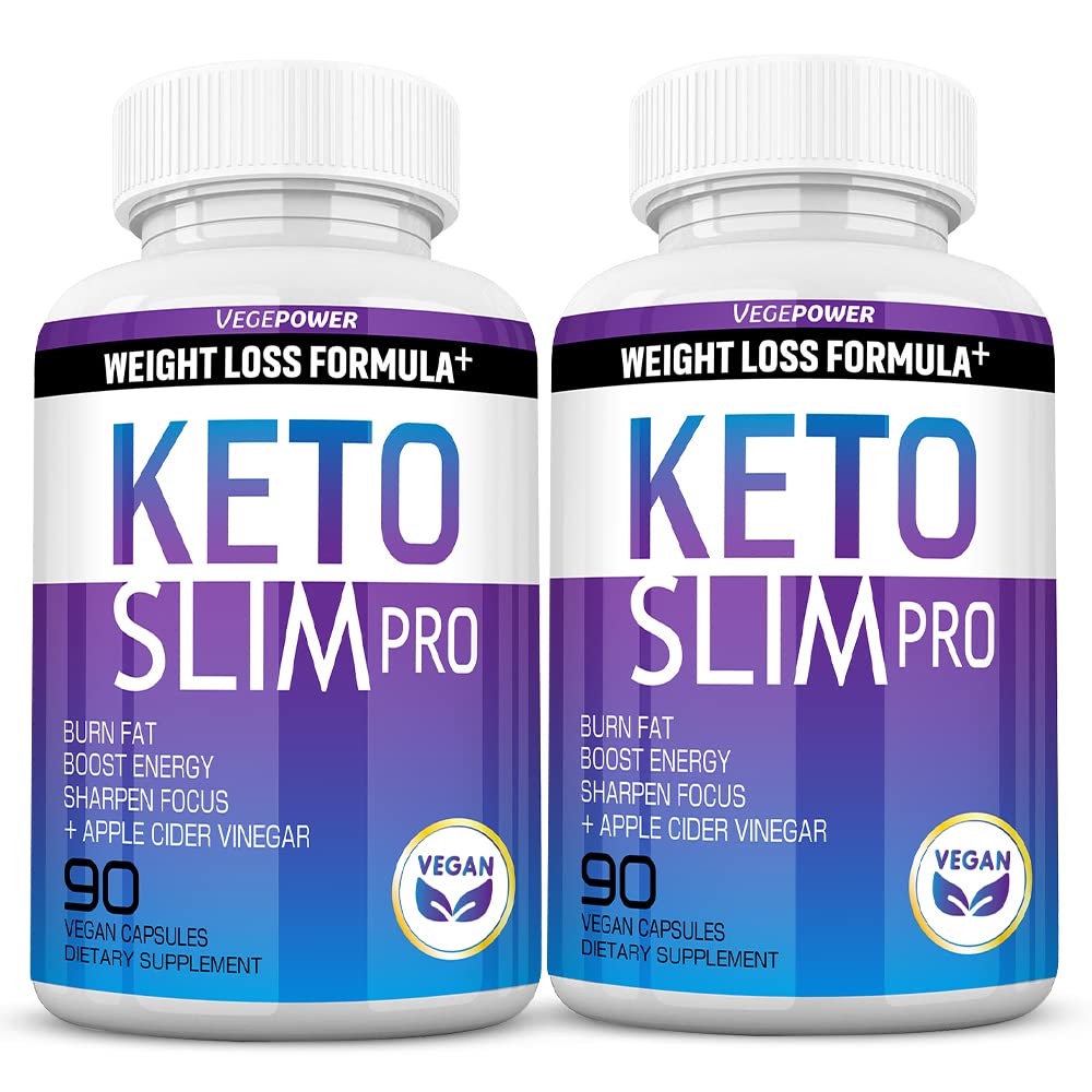 Front view of VEGEPOWER Keto Weight Loss Pills bottle with Apple Cider Vinegar