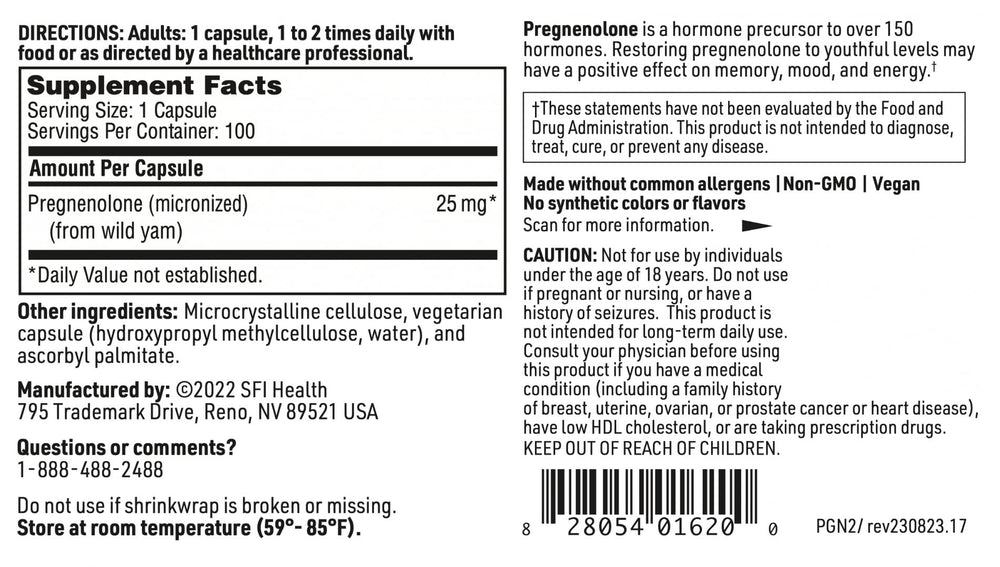 25 mg per vegetarian capsule