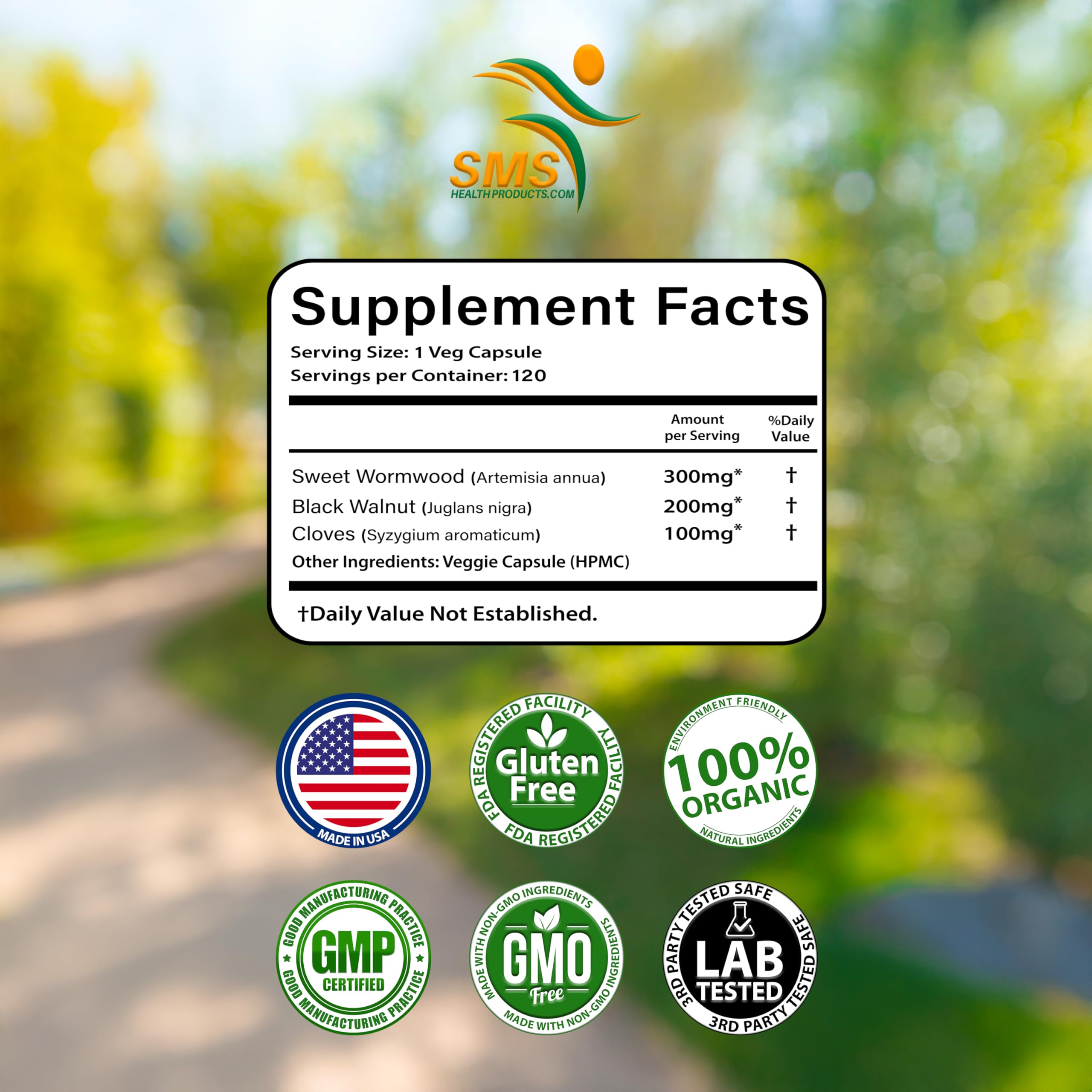 Veggie capsules in a bottle with label