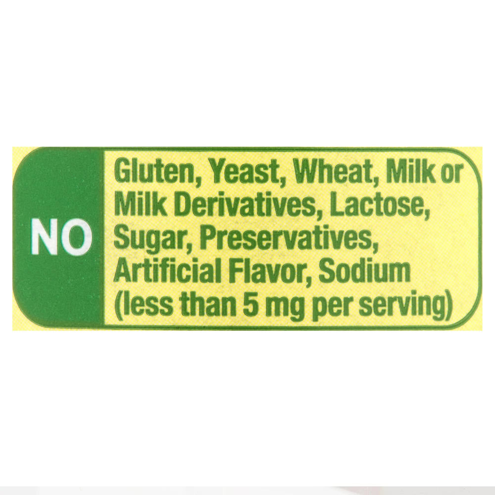 Vegetarian-friendly biotin ingredients: soybean oil, gelatin, glycerin, soy lecithin