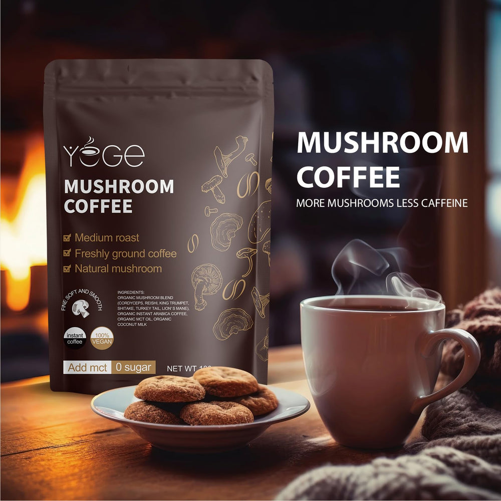 Vegetarian-friendly ingredients in mushroom coffee