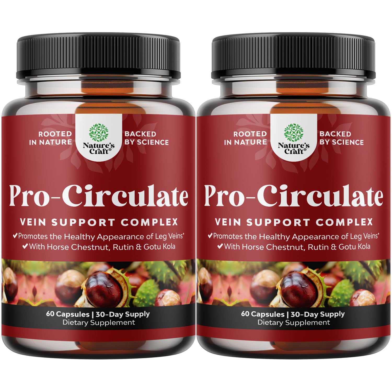 Legs with improved vein appearance and circulation