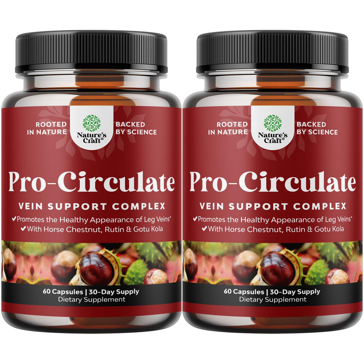 Legs with improved vein appearance and circulation