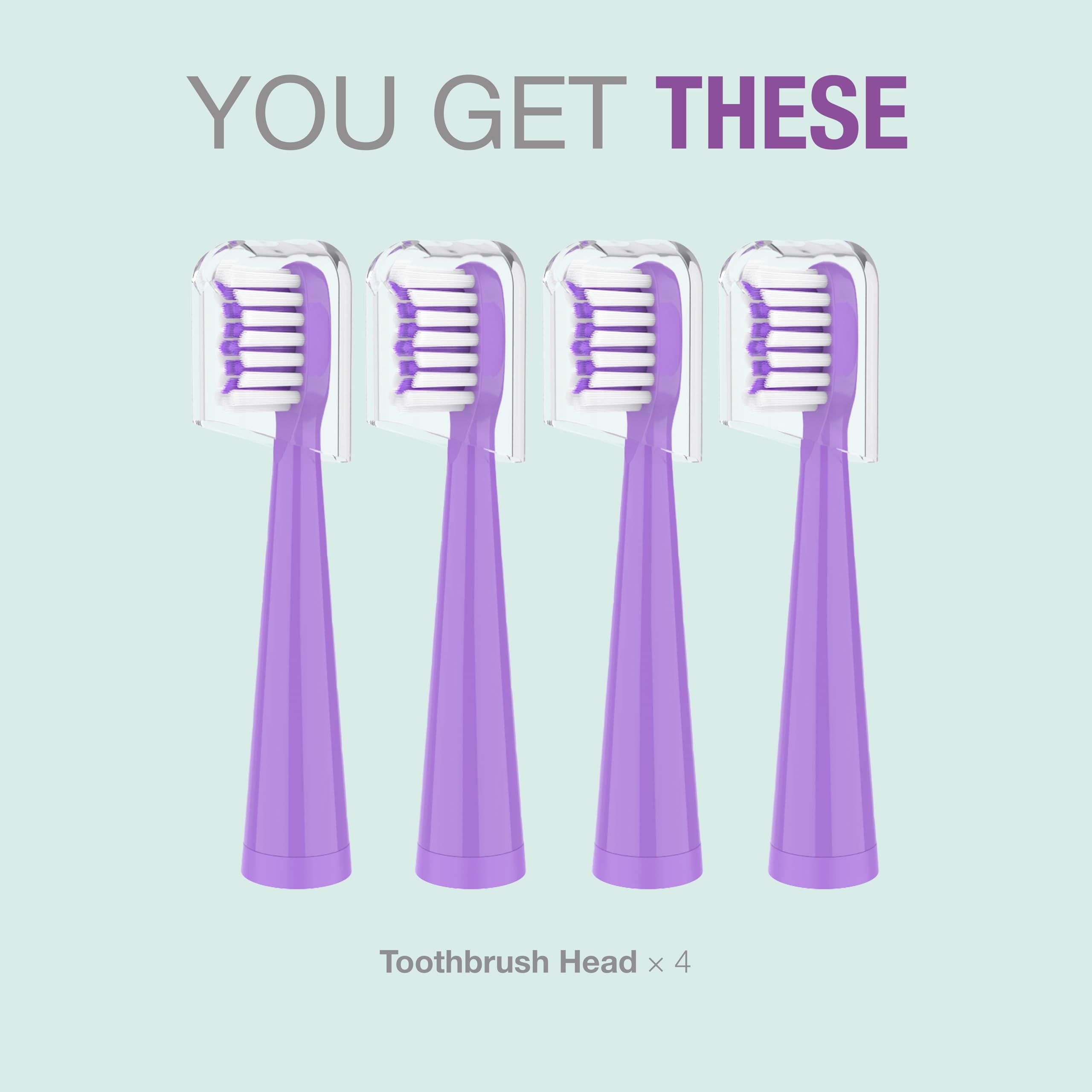 Hygienic travel cap included with the replacement heads