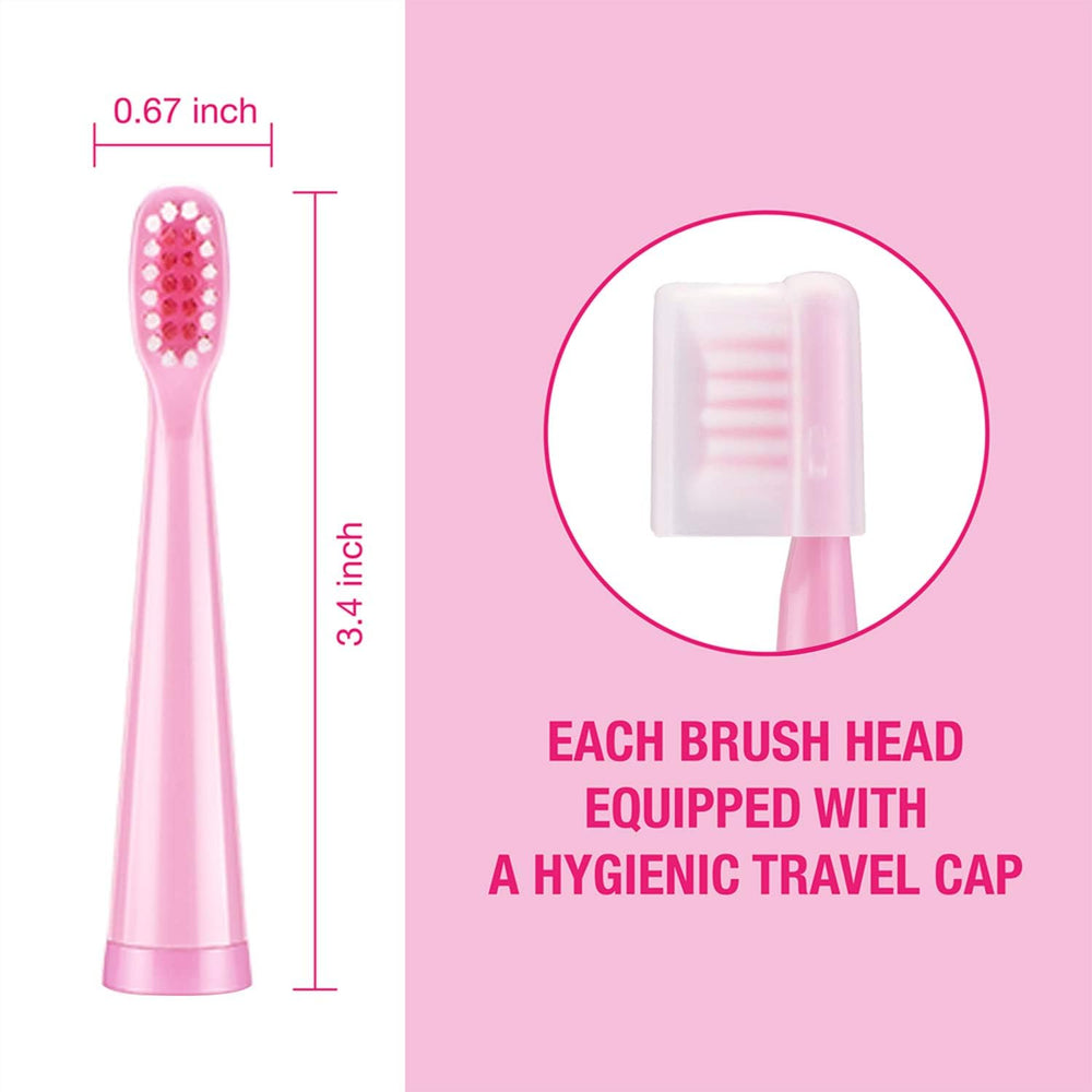 10-pack Vekkia Rainbow Jada kids toothbrush replacement heads