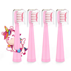Vekkia Sonic Kids replacement heads pink 4 pack – front view