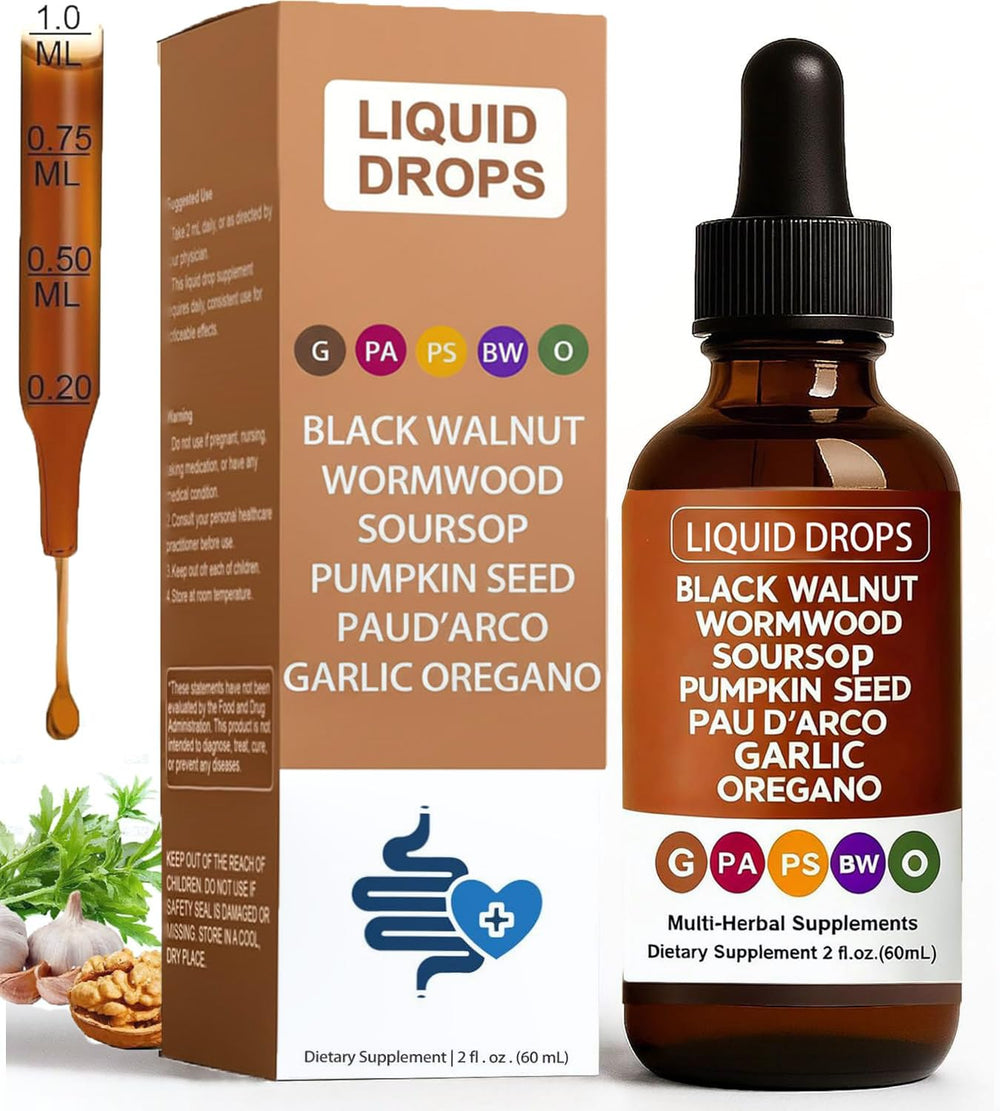 Vello Black Walnut Wormwood Gut Cleanse Drops bottle – front view