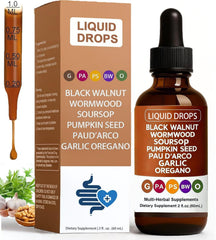 Vello Black Walnut Wormwood Liquid Drops bottle for gut health