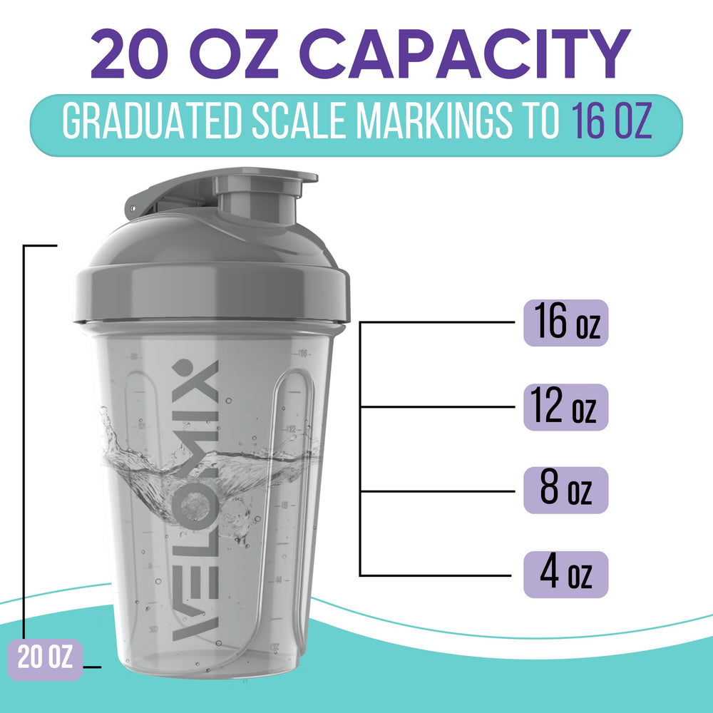 Includes stainless steel shaker ball for smooth blends
