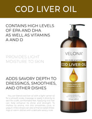 Norwegian Arctic sustainably sourced Velona Cod Liver Oil