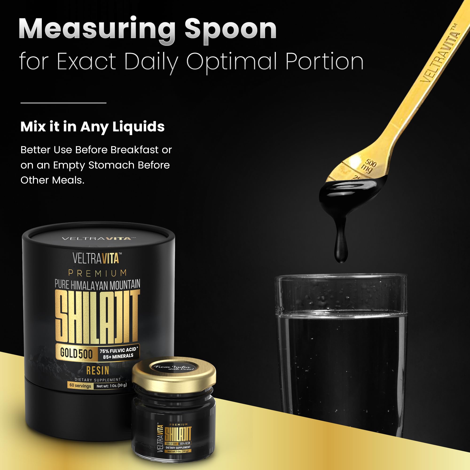 Lab test report for Veltravita Shilajit Resin Gold 500
