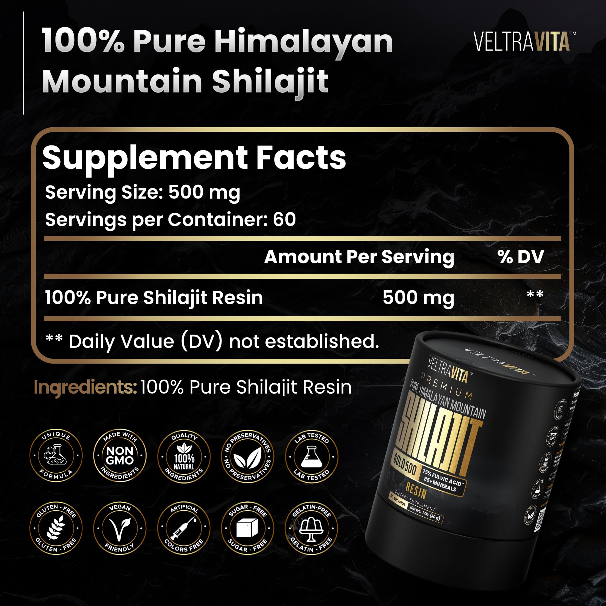 How to use Veltravita Shilajit Resin Gold 500