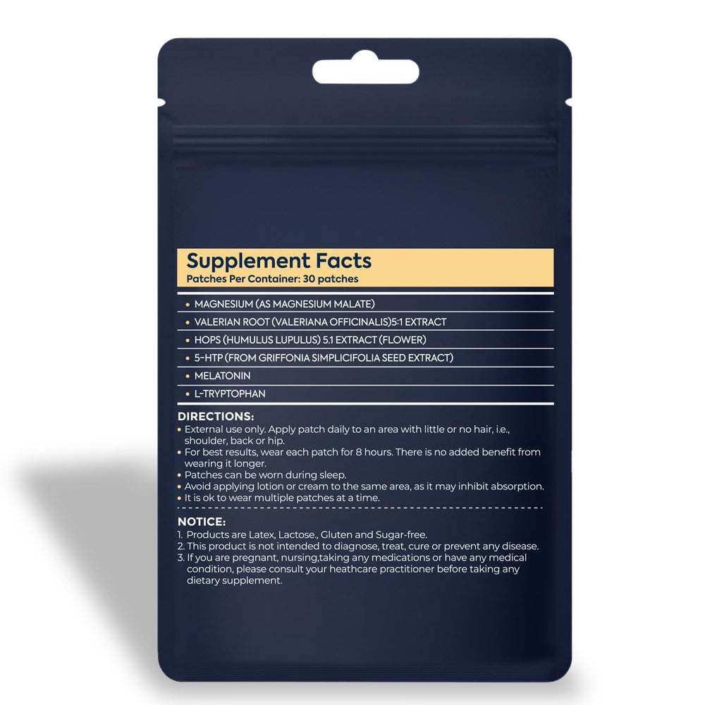 Velzara Sleep Patches 60-count product label and packaging