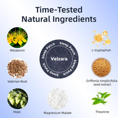 Velzara Sleep Patches vegan-friendly label