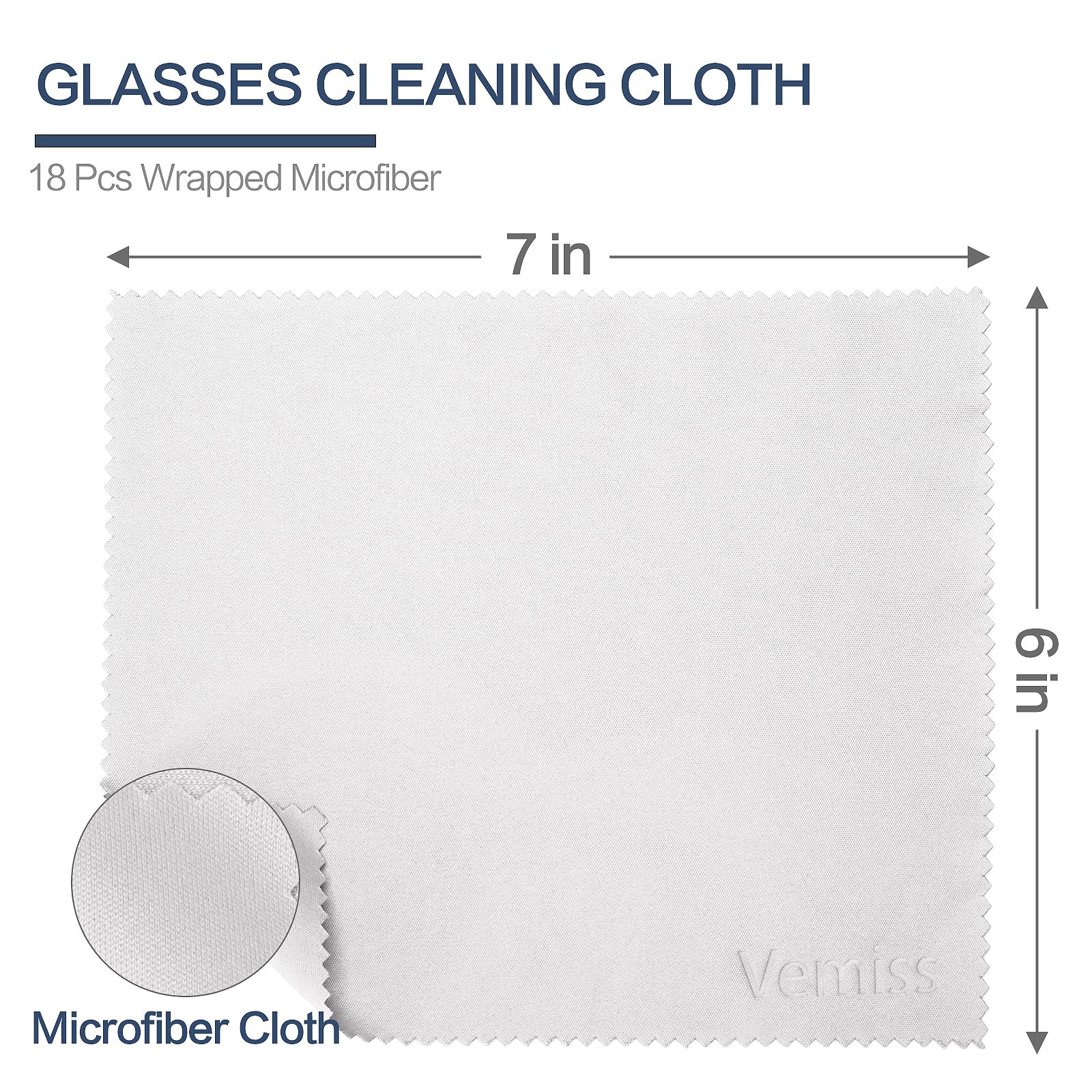 Vemiss cleaning cloths with keychain and pouch accessory